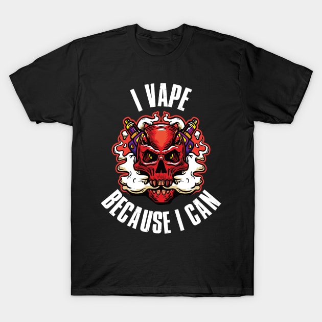 Vape Skull Funny Vape Gift T-Shirt by CatRobot